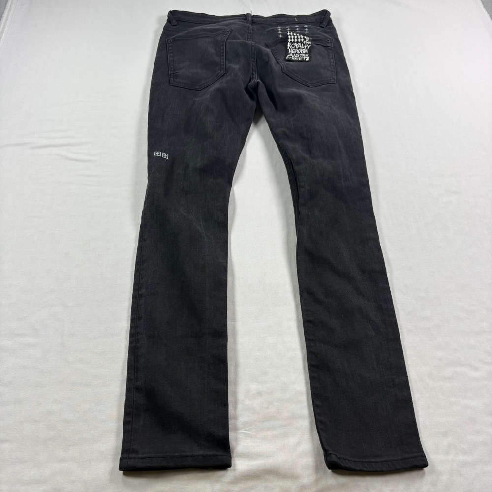 Ksubi Jeans Mens 34 (fits 32x31) Black Van Winkle Skinny Distressed Denim